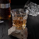 SkySnow Gobelets Transparents sans Plomb Verres à Whisky de 10,6 onces pour Whisky Rhum Cocktails Idéal comme Cadeau Set de 2