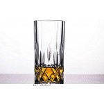 Tebery Lot de 6 Transparent verres à long drink Coupe diamant Verres à boisson Gobelet Boisson Verre à Eau 236ml