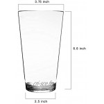 Youngever Lot de 6 verres Bistro en plastique transparent réutilisables et incassables 650ML