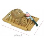 Deko-planche à découper-bambou-pain avec ramasse miettes et couteau à pain