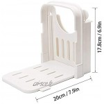 Guide Coupe-Pain Toast Trancheuse Coupe Sandwich Trancheuse Coupe Trancheuse Pain Réglable Trancheuse Pain Pliable Trancheuse Pain Manuelle Trancheuse Bagel Bread Slicer Pour Cuisine Blanc