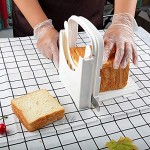 Guide Coupe-Pain Toast Trancheuse Coupe Sandwich Trancheuse Coupe Trancheuse Pain Réglable Trancheuse Pain Pliable Trancheuse Pain Manuelle Trancheuse Bagel Bread Slicer Pour Cuisine Blanc