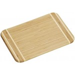 Kesper Planche à découper en bambou 30 x 20 cm épaisseur 1,6 cm en bambou FSC grande planche à petit-déjeuner planche à pain planche de service