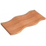 QKFON Plateau à pain en bois multi-usages planche à gâteau ondulée et pratique pour la maison le camping les pique-niques