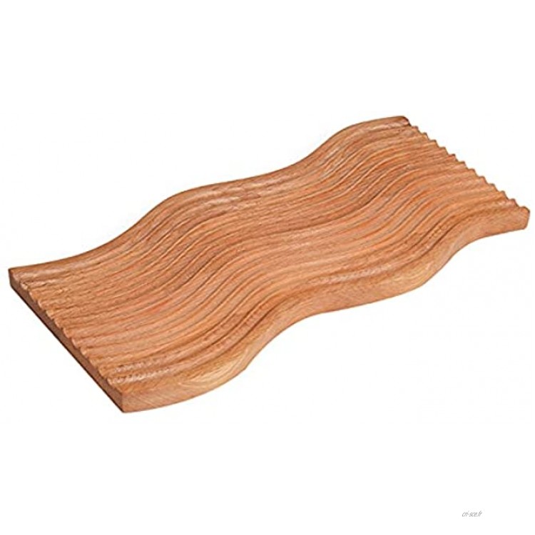 QKFON Plateau à pain en bois multi-usages planche à gâteau ondulée et pratique pour la maison le camping les pique-niques