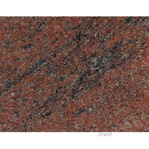 Grand plan de travail en granit rouge poli avec design unique fait main 60 x 48 x 1,5 cm