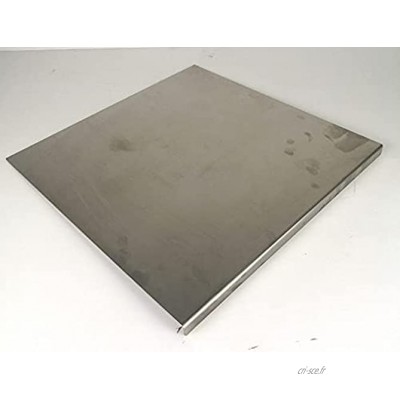Presse-pureté plan de travail 50 cm x 48 cm épaisseur 2 mm pliable 2 cm pour pétrir acier inoxydable AISI 304 satiné pour cuisines bars et restaurants.