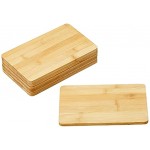 Planche à découper en bambou organique pour la préparation des aliments 6 pièces 22 x 14 cm.