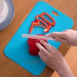 Planche à Découper de Cuisine Rectangle Légumes à Hacher Hacher sans BPA Ultra-mince et Durable Antidérapante et Lavable au Lave-vaisselle 8,3 X 12,8 Pouces Bleu