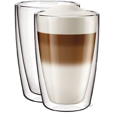 Aqualogis Lot de 2 verres isothermes à double paroi pour cappuccino latte Venise 280 ml