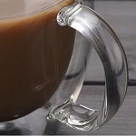ASSR Lot de 4 tasses à café en verre borosilicate transparent isolé double paroi pour la maison la cuisine le bureau