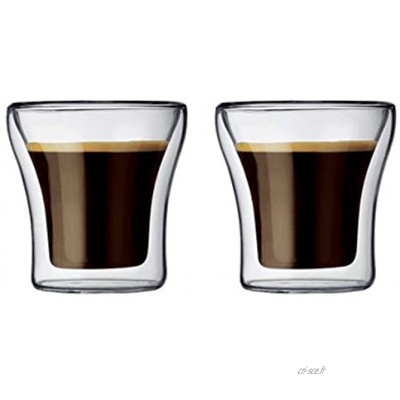 Bodum 4554-10 Assam Set 2 Verres Double Paroi espresso 9 cl