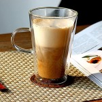 Tasses adiabatiques en verre à double paroi 400 ml 14 oz HYSUNG tasses en verre borosilicaté transparent pour thé café café au lait cappuccino expresso lait bière tasses anti-chaleur lot de 2