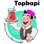 Topkapi Service à thé turc 18 pièces Jasmin-Sultan avec effet optique 6 verres à thé 6 soucoupes 6 cuillères à café ensemble complet pour 6 personnes.