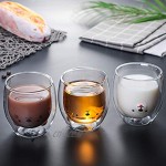 YHNJI Adorable tasse à café à double paroi en verre avec motif ours canard chat Cadeau d'anniversaire pour lait café thé