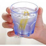 Omada Design 6 verres à boissons de 30 cl pour vos long drink en plastique 9 cm de hauteur incassables,forme octogonale empilables et allant au lave-vaisselle Ligne Unglassy,Blanc