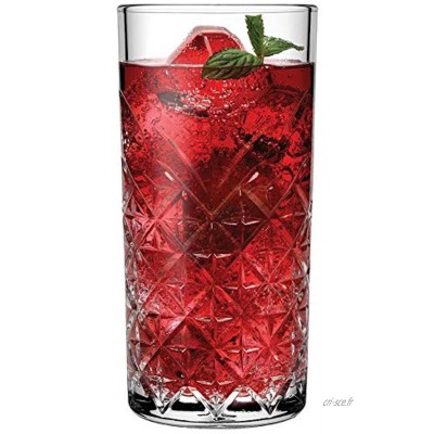 Pasabahce Timeless 52800 Lot de 12 verres à long drink Transparent 450 ml