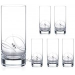 Swarovski Crystal Atlantis Lot de 6 verres à boisson en forme de boule haute qualité coupés à la main dans un emballage cadeau