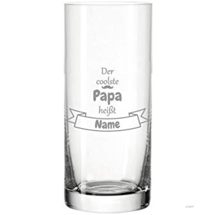 Verre à eau Leonardo « Der coolste Papa » Personnalisable Personnalisable avec nom Bester Papa Cadeaux
