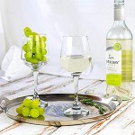 Argon Tableware Verres à vin Blanc à vin Rouge et à Champagne Ensemble de 18 pièces