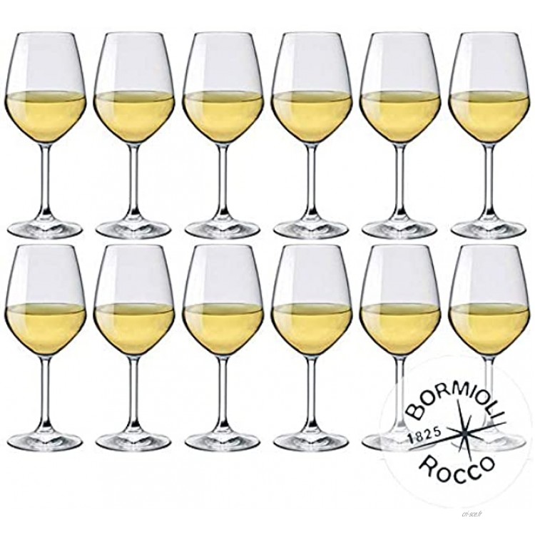 Bormioli Rocco - Divin 44 Lot de 12 verres à vin blanc Capacité : 44 cl