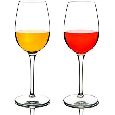 COOKY.D Verres à vin en Tritan-Plastique pour Vin Rouge 355 ML 100% Incassable à Long Verres à vin Rouge Lave-Vaisselle Garanti Lot de 2