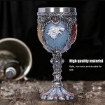 Gobelet Vintage gobelet à vin en acier inoxydable tasses médiévales coupe calice de gaufrage 3D pour fournitures de fête de bar d'halloween