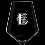 Maverton Ensemble de 6 Verres à Vin en Cristal pour l’homme Verres Personnalisés à Vin Rouge et Blanc Cadeau d’anniversaire pour amateur de vin Lettrine