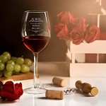 Maverton Verre à Vin en Cristal Verre gravé 350 ml Verre Personnalisé Vin Rouge et Blanc Cadeau d’anniversaire pour chaque Femme Petite Verre Motif