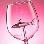 Ohwens Shark Verres à vin Verres à vin Shark avec Shark Inside Beaker Glass Verre transparent sans plomb pour la fête au bar à la maison Verre transparent sans plomb pour la fête au bar à la maison