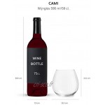 Verre à vin rouge Cami de Libbey – 590 ml 6 unités vont au lave-vaisselle sans pied sans pied moderne et tendance