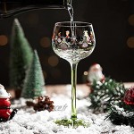 Verre à vin rouge d'Alsace peint à la main Verres à vin décoratifs Grand verre Idée cadeau pour la fête des pères