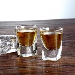 ClearloveWL Verres à shot Verres de tir carré lourde sans plomb pour alcool Strong Spirit Vodka Vodka Glass Bar Party 10ml Ensemble de 6 0.34oz Capacity : 0.34oz 10ml