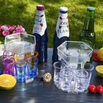 Distributeur de 6 verres à shot et support distributeur de liqueur avec décapsuleur distributeur de vin pour cocktails et jeux à boire avec 6 gobelets transparents