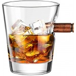 Kollea Verre à Shot Personnalisé 4 Pièces Verre Whisky Cristal Verre a Shot Soufflé à la Main Whisky Cadeau pour Homme pour Scotch Bourbon Tequila et Whisky 60 ML
