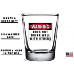 Verre à shot humoristique avec inscription « Don't Drink Well With Others Gag »