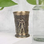 Verre à vin en métal Vintage Whisky Shot verre en relief à la main Mini tasse cadeau décoration ornements#1