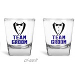 Verres à shot de mariage – Bride and Groom – Équipe de mariés à boire – 5 ml 6 Pack