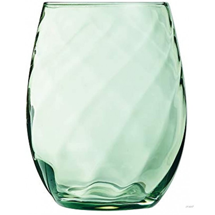 Chef & Sommelier ARC N6674 Arpège Color Lot de 6 verres à eau à jus de fruit 360 ml cristal Krysta vert