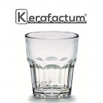 Kerafactum Lot de 4 verres incassables Verres à eau durables en plastique solide Empilables