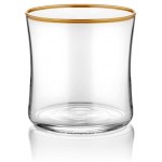 Koleksiyon Lot de 6 verres à eau transparents avec bord doré 250 ml