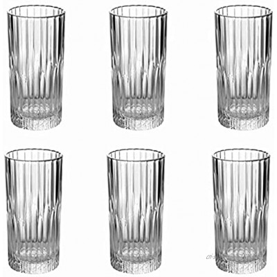 Lot de 6 verres à eau et boissons alcoolisées verres en verre transparents convient pour micro-ondes et lave-vaisselle 30,5 cl