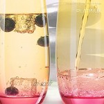 PLATINUX Lot de 6 verres à eau jaune rose en verre coloré 300 ml maximum 370 ml