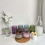 UNISHOP Lot de 6 verres à eau colorés en verre Multicolore 47,5 cl Passe au lave-vaisselle
