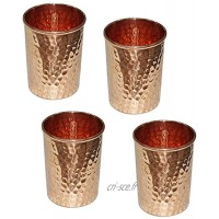 Verre goblet artisanal en cuivre pur fabriqué en Inde Cuivre Lot de 2