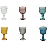 Villa d'Este Home Tivoli 2421207 Geometrie Lot de 6 verres à pied verre multicolore